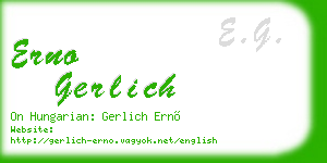 erno gerlich business card